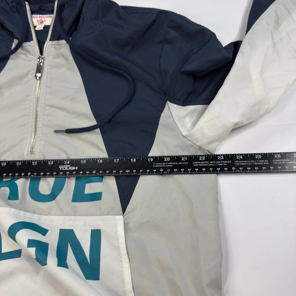 Y2K True Religion Dagger Half Zip Jacket Mens Size‎ M Colorblock Lightweight